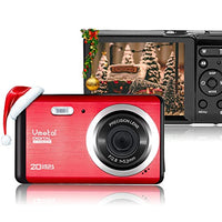 Vmotal Digital Camera 1080P 20MP HD Mini Camera, Video Camera Digital Students Cameras,Indoor Outdoor Compact Camera for Kids/Beginners/Elderly (Red)