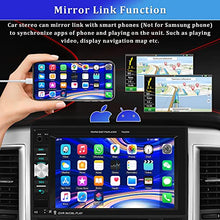 Load image into Gallery viewer, UNITOPSCI Double Din Car Stereo Car Multimedia Player Bluetooth Audio and Calling 6.2 Inch LCD Touchscreen Monitor, MP5 Player WMA USB SD Auxiliary Input FM Radio with Backup Camera Remote Control
