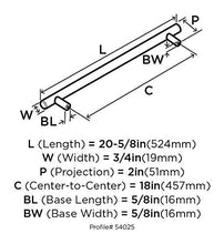 Load image into Gallery viewer, Amerock 1853554 Bar Pulls 18 in (457 mm) Center-to-Center Caramel Bronze Appliance Pull
