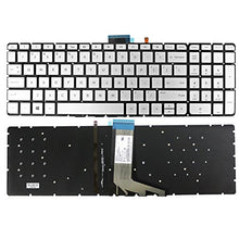 Load image into Gallery viewer, New US Silver Backlit English Laptop Keyboard (Without Frame) Replacement for HP Envy X360 15-w056ca 15-w105wm 15-w110nr 15-w092nb 15-w100na 15-w100nd Light Backlight
