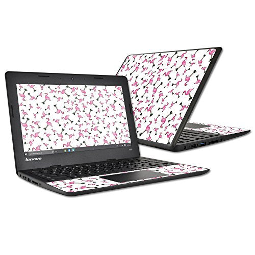 MightySkins Skin Compatible with Lenovo 100s Chromebook wrap Cover Sticker Skins Cool Flamingo