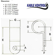 Load image into Gallery viewer, Kable Kontrol Nylon Cable Clamps  1/4 Diameter  100 Pcs/Pack  Natural  Nylon 6-6  R-Type Cable Clamps  Cable Organizer  Plastic Wire Clamps

