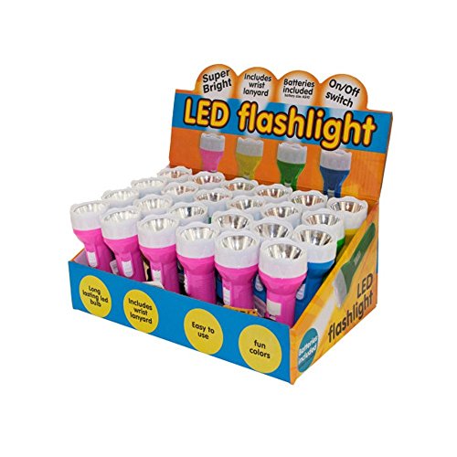 bulk buys LED Flashlight Counter Top Display, Single, Colors may vary
