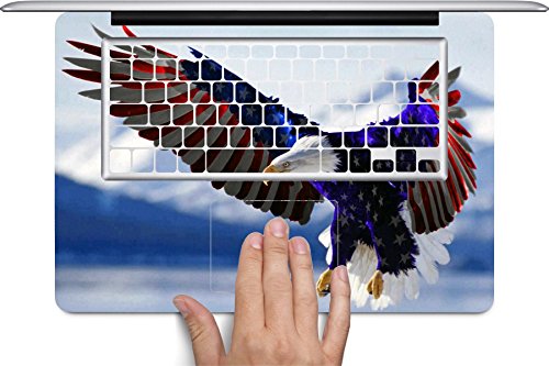 Trendy Accessories Eagle American Flag Design Pattern Print Macbook Full Keyboard Vinyl Decal Skin (Fits 13 inch)