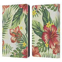 Head Case Designs Hawaiian Tropical Prints Leather Book Wallet Case Cover Compatible with Apple iPad Mini 1 / Mini 2 / Mini 3