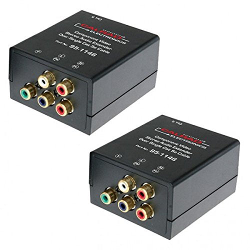 Calrad Electronics 95-1146 Component Video Plus Stereo Audio Over Single Cat5E Cable - 300 ft RangeNetwork (RJ-45) - C