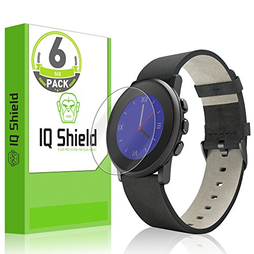 IQ Shield Screen Protector Compatible with Pebble Time Round (20mm)(6-Pack) LiquidSkin Anti-Bubble Clear Film