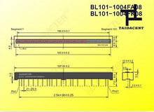 Load image into Gallery viewer, Taida Light Beam LED Light Bar LED Display Module BL101-1004F 101 Segment 100mm Yellow Green 1pcs lot
