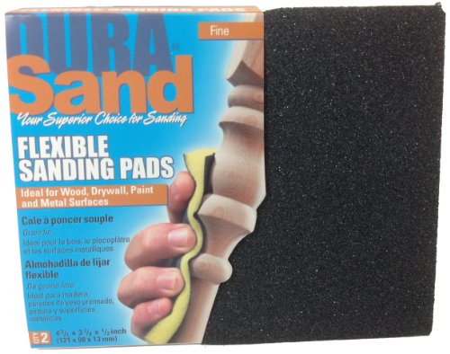 DuraSand Foam Sponge Black Sanding Pads, 2 Sides of Grit, 2 Pads Per Pack (Fine)