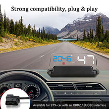 Load image into Gallery viewer, Car HUD Display, iKiKin Head Up Display OBD2 HUD with Reflection Board Stereo Projecting Display Speed RPM Voltage Car Digital Speedometer C500
