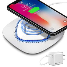 Load image into Gallery viewer, Naztech Phone Power Pad Qi Wireless Fast Charger For Cell Phones Compatible with iPhone 14/13/12/Pro/Pro Max, Galaxy S23/S22/S21 &amp; More [Black] 14994
