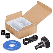 Load image into Gallery viewer, AmScope MU1000 10MP Digital Microscope Camera for Still and Video Images, 40x Magnification, 0.5x Reduction Lens, Eye Tube or C-Mount, USB 2.0 Output, Includes Software

