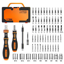 Load image into Gallery viewer, Jakemy Home Rotatable Ratchet Screwdriver Set, 69 in 1 Household Repair Toolkit, Disassemble Magnetic Kit for Furniture/Car/Computer/Electronics Maintenance
