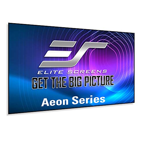 Elite Screens Aeon Series, 135-inch 16:9, 8K / 4K Ultra HD Home Theater Fixed Frame EDGE FREE Borderless Projector Screen, CineGrey Matte Grey Front Projection Screen, AR135H2, white
