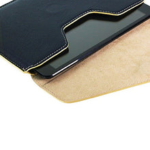 Load image into Gallery viewer, MediaDevil Apple iPad Mini 1/2/3/4 Leather Case (Navy with Cream Stitching and Inner) - Artisansuit Genuine European Leather Case
