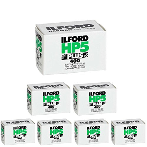 Ilford 1574577 HP5 Plus, Black and White Print Film, 35 mm, ISO 400, 36 Exposures pack of 7