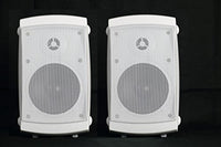 Audio Experience AES0101W Weatherproof Eco Patio Speakers (Pair, White) 50W, 4