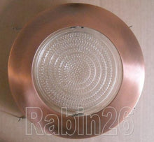 Load image into Gallery viewer, 6&quot; Inch Recessed Can Light Copper Shower Trim with Clear Fresnel Lens Fits Halo Juno ELCO
