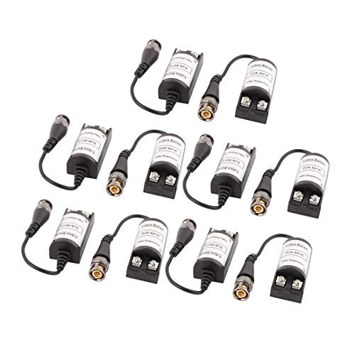 Aexit 5 Pairs Surveillance Video Equipment NVL-201C One Channel Passive CAT5 Cable Video Power Video Transmission Systems Balun Transceiver
