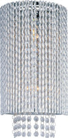 ET2 E23131-10PC Spiral ADA Compliant Curled Metal Tubing with K9 Crystal Wall Sconce, 2-Light Xenon 80 Watts, 15