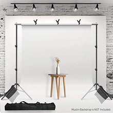 Load image into Gallery viewer, Julius Studio Photo Video Studio 10 ft. Wide Cross Bar 7.3 ft. Tall Backdrop Stand, Background Support System Kit with Clamp, Sand Bag, Carry Bag, Photography Studio, JSAG283
