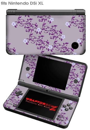 Nintendo DSi XL Skin - Victorian Design Purple