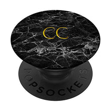 Load image into Gallery viewer, Black Marble With Custom Iconic Gold Initials CC
