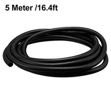 Load image into Gallery viewer, uxcell 5 M 12 x 15.8 mm PP Flexible Corrugated Conduit Tube for Garden,Office Black
