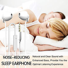 Load image into Gallery viewer, Ururtm Sleeping Headphones Earphones, Soft Comfortable Silicone Noise Isolating Earbuds with Mic Earplugs for Nighttime, Insomnia, Travel, Sport, Meditation &amp; Relaxation (White)
