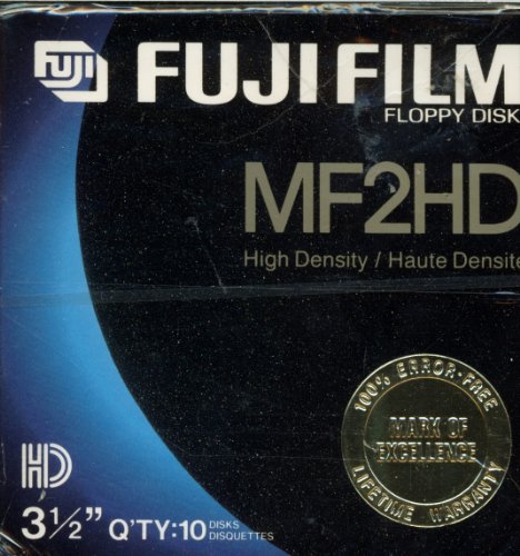 Fuji Film MF2HD High Density 3.5 Inch Floppy Disks - 10 Pack