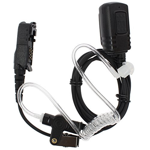 KENMAX Professional Advanced Bodyguard FBI Earpiece Earphone Headset with Mic PTT for Walkie Talkie Two Way Radio Motorola XPR3300 XPR3500 XIR P6620 XIR P6600 E8600 E8608