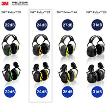 Load image into Gallery viewer, 3M Peltor X2A Over-the-Head Ear Muffs, Noise Protection, NRR 24 dB, Construction, Manufacturing, Maintenance, Automotive, Woodworking
