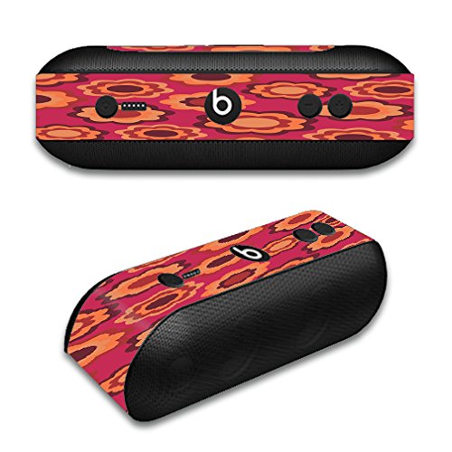 Skin Decal Vinyl Wrap for Beats by Dr. Dre Beats Pill Plus / Retro Flowers Pink