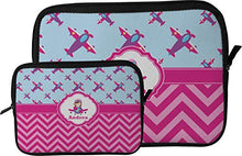 Load image into Gallery viewer, Airplane Theme - for Girls Tablet Case/Sleeve - Large (Personalized)

