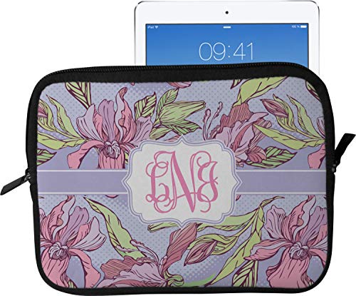 Orchids Tablet Case/Sleeve - Large (Personalized)