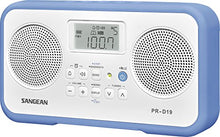 Load image into Gallery viewer, Sangean PR-D19BU FM Stereo/AM Digital Tuning Portable Radio with Protective Bumper (White/Blue)
