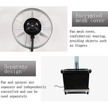 Load image into Gallery viewer, Silver Industrial Spray Fan with Black Water Tank Water Spray and Large Amount of Adjustable Floor Water Fan
