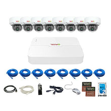 Load image into Gallery viewer, Revo America Ultra 8Ch. 2TB HDD 4K IP NVR Security System - Fixed Lens 8 x 4MP Mini Vadal Dome IP Cameras - Remote Access via Smart Phone, Tablet, PC &amp; MAC

