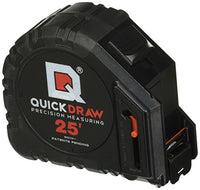 QUICKDRAW DIY Self Marking 25' Foot Tape Measure - 1st Measuring Tape with a Built in Pencil - Best Steel Tape - Power Locking Tape Ruler