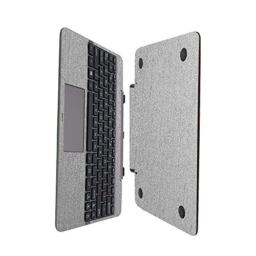 Skinomi Brushed Aluminum Full Body Skin Compatible with Asus Transformer Book T100HA (Keyboard Only)(Full Coverage) TechSkin Anti-Bubble Film