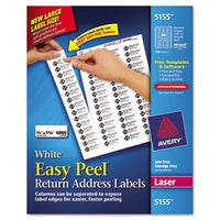 Avery Easy Peel Laser Mailing Labels, 2/3 x 1-3/4, White, 6000/Pack