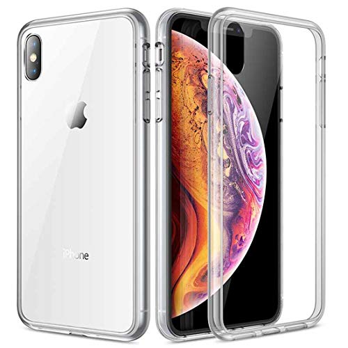Abacus24-7 - iPhone Xs Max Case (2018), Slim Fit Protective TPU Skin Back Cover - Clear
