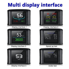 Load image into Gallery viewer, HUD Display, iKiKin OBD2 Car Head Up Display with TFT LCD Display Shows Speed RPM Voltage Detection for Error Code Muti-Function Car HUD with EUOBD OBD 2 Interface P10
