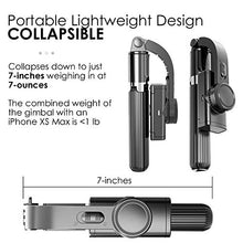 Load image into Gallery viewer, Mini GTS Gimbal Stabilizer w/Collapsible Design for Smartphones, Lightweight (7 oz), Portable, Auto Balancing (No APP Required)
