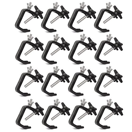 CHAUVET CLP-03 Standard C Clamps for DJ Lighting Setups and Systems, Fits 1-2 Inch Truss for Stable & Safe Light Mounting, 44 Pound Capacity, 16 Count