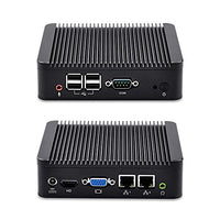 Qotom Mini PC Q210S-S01 with 2 Gigabit NIC, 4 USB, COM, VGA, HD Video Port, 4GB RAM 32GB SSD WiFi, Mini PC Windows Linux