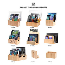 Load image into Gallery viewer, MobileVision 10-Port Bamboo Charging Station Includes 2 Powermod 5 USB Port Chargers for Smartphones &amp; Tablets
