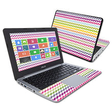 Load image into Gallery viewer, MightySkins Skin Compatible with Asus Chromebook 11.6&quot; C200MA wrap Cover Sticker Skins Rainbow Chevron
