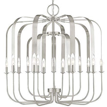 Load image into Gallery viewer, Livex Lighting 51949-91 Addison Brushed Nickel 15 Light Foyer Chandelier
