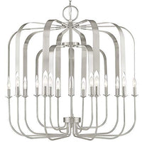 Livex Lighting 51949-91 Addison Brushed Nickel 15 Light Foyer Chandelier